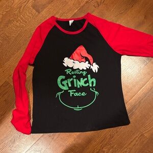 Festive Grinch Long Sleeve Kids Tee